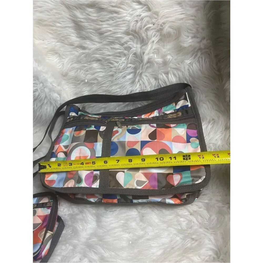 LeSportsac  Multicolor Geometric pattern Nylon Crossbody with Wristlet